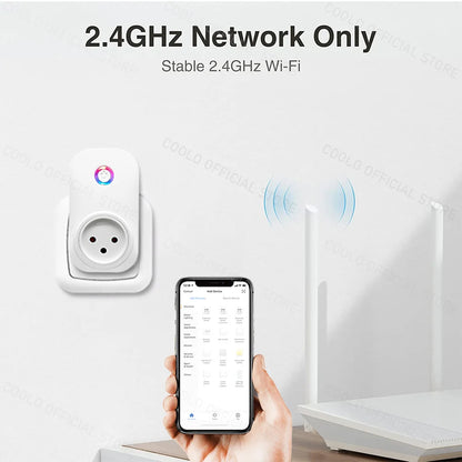 Tuya WiFi Smart Plug - 16A Israel Power Socket With Energy Monitor & Timer - ZOOMNSTORE