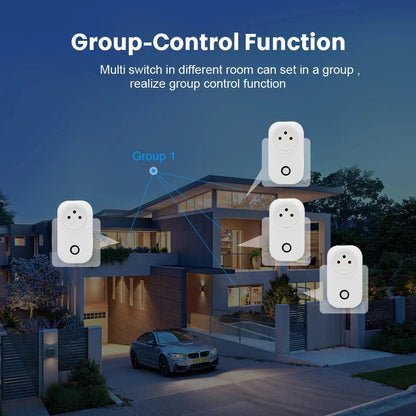 Tuya WiFi Smart Plug - 16A Israel Power Socket With Energy Monitor & Timer - ZOOMNSTORE