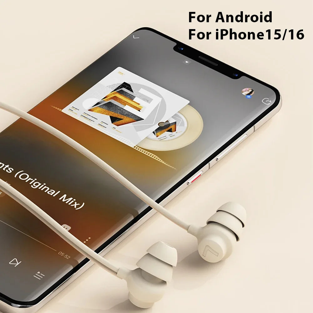 Type C Sleep Earphones – Wired In-Ear Headphones With Active Noise Cancelling Mic - ZOOMNSTORE