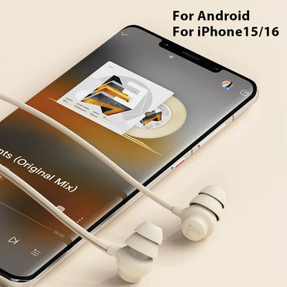 Type C Sleep Earphones – Wired In-Ear Headphones With Active Noise Cancelling Mic - ZOOMNSTORE