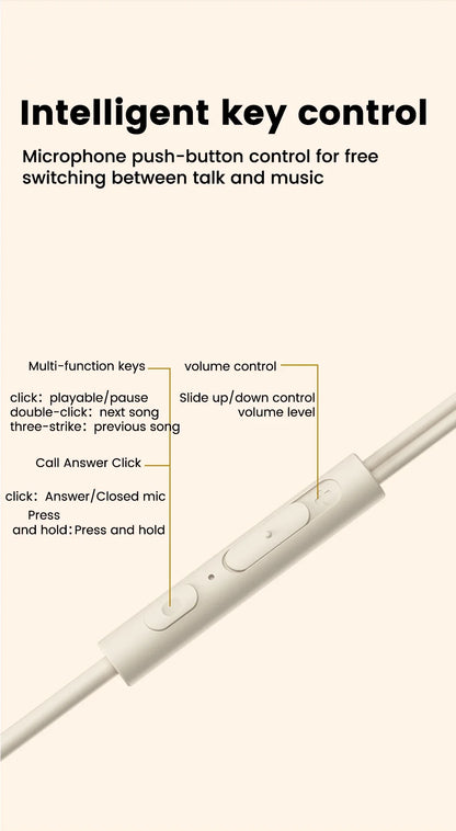 Type C Sleep Earphones – Wired In-Ear Headphones With Active Noise Cancelling Mic - ZOOMNSTORE