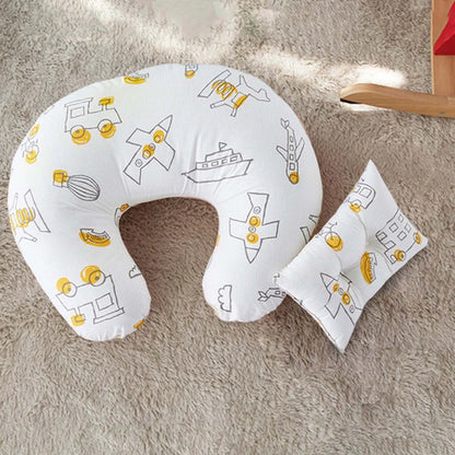U-Shaped Baby Nursing & Feeding Cushion Waist Support for Breastfeeding Breathable Fabric Ergonomic Shape Nursing Cushion - ZOOMNSTORE