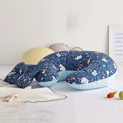 U-Shaped Baby Nursing & Feeding Cushion Waist Support for Breastfeeding Breathable Fabric Ergonomic Shape Nursing Cushion - ZOOMNSTORE