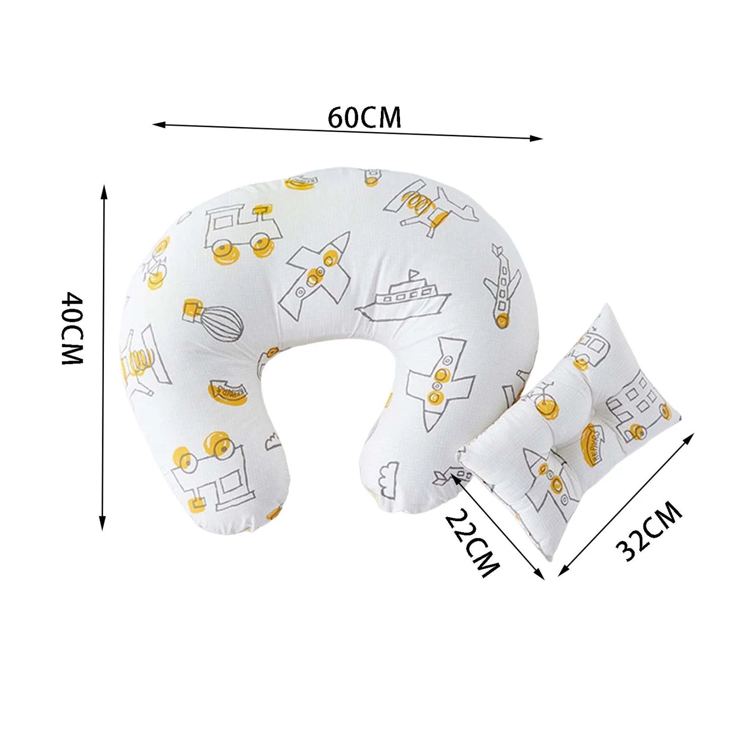 U-Shaped Baby Nursing & Feeding Cushion Waist Support for Breastfeeding Breathable Fabric Ergonomic Shape Nursing Cushion - ZOOMNSTORE