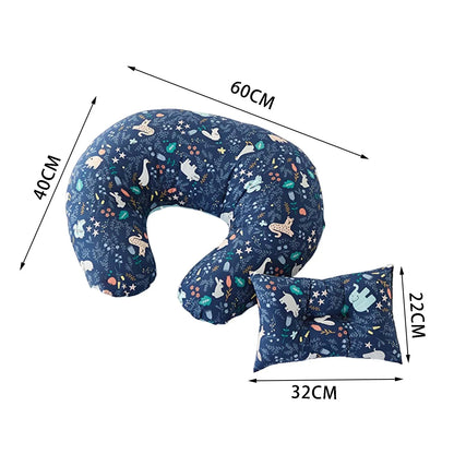 U-Shaped Baby Nursing & Feeding Cushion Waist Support for Breastfeeding Breathable Fabric Ergonomic Shape Nursing Cushion - ZOOMNSTORE
