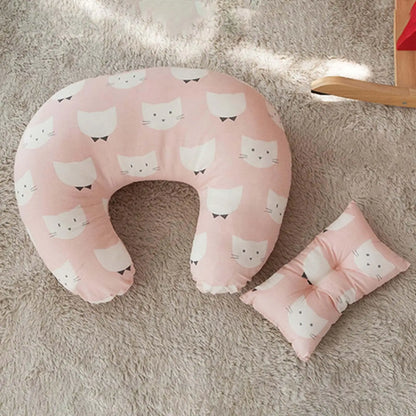 U-Shaped Baby Nursing & Feeding Cushion Waist Support for Breastfeeding Breathable Fabric Ergonomic Shape Nursing Cushion - ZOOMNSTORE