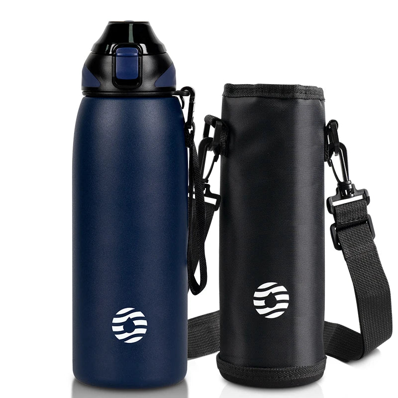 Fjbottle Water Bottle 1L Vacuum Sports Bottle Warm and Cold Drink Stainless Steel Vacuum Flask