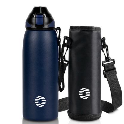 Fjbottle Water Bottle 1L Vacuum Sports Bottle Warm and Cold Drink Stainless Steel Vacuum Flask