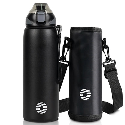 Fjbottle Water Bottle 1L Vacuum Sports Bottle Warm and Cold Drink Stainless Steel Vacuum Flask