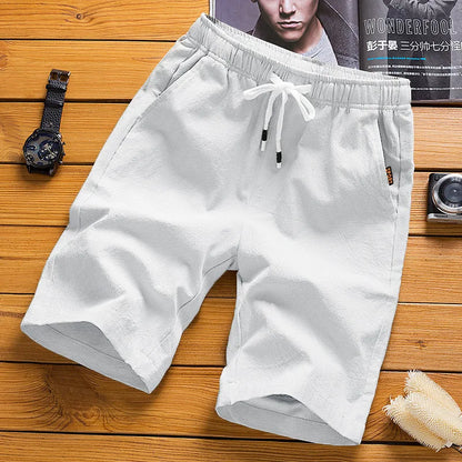 Men's Cargo Shorts – Green Summer Bermuda With Flap Pockets & Drawstring Waist