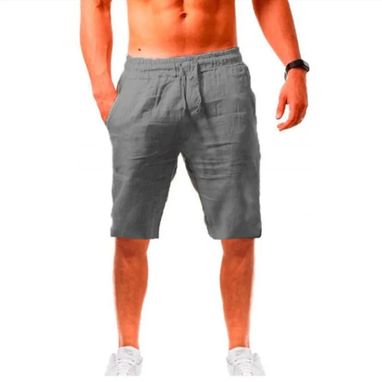 Cotton Linen Harem Pants Men Solid Elastic Waist Streetwear Joggers 2022 New Baggy Drop-crotch Pants Casual Trousers Men Running
