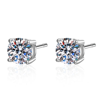2.0ct Moissanite Stud Earrings – 925 Sterling Silver