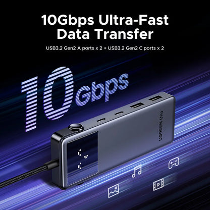 UGREEN USB C HUB 6-in-1 Docking Station – 4K60Hz HDMI Adapter, PD100W Charging, USB3.2 Gen2 Ports - ZOOMNSTORE