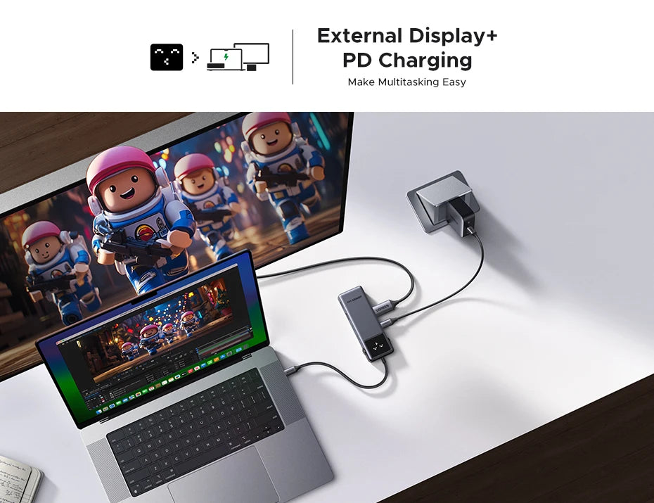 UGREEN USB C HUB 6-in-1 Docking Station – 4K60Hz HDMI Adapter, PD100W Charging, USB3.2 Gen2 Ports - ZOOMNSTORE
