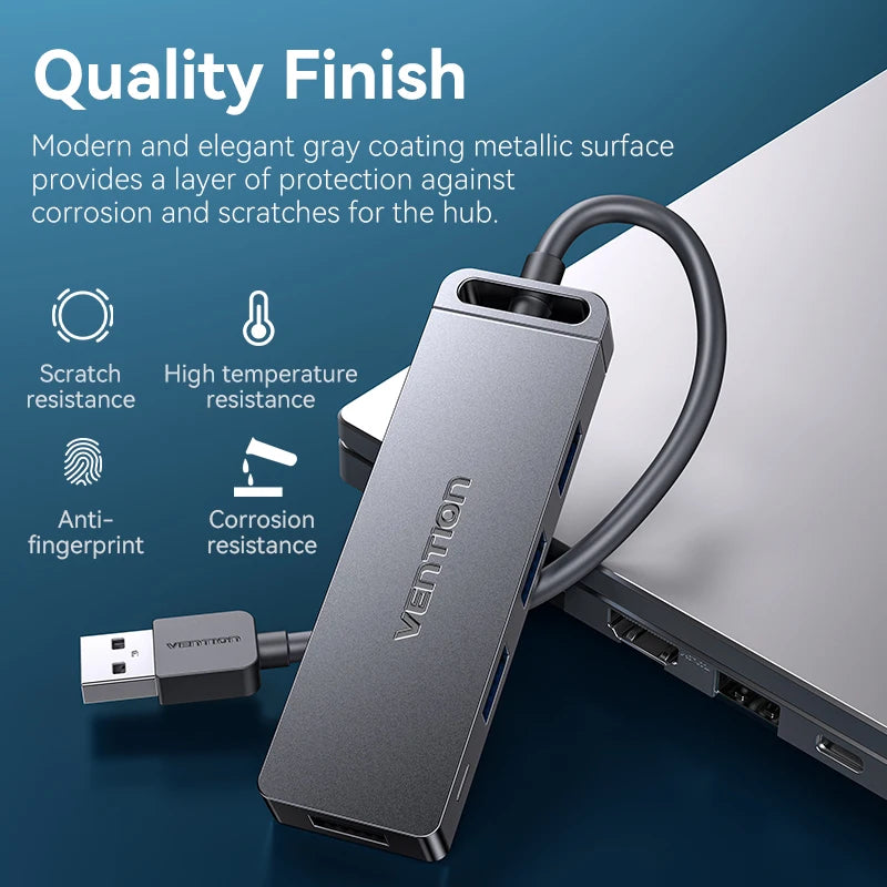 USB 3.0 Hub 4 Port Multi USB Hub for MacBook | Fast Data Transfer Plug and Play - ZOOMNSTORE