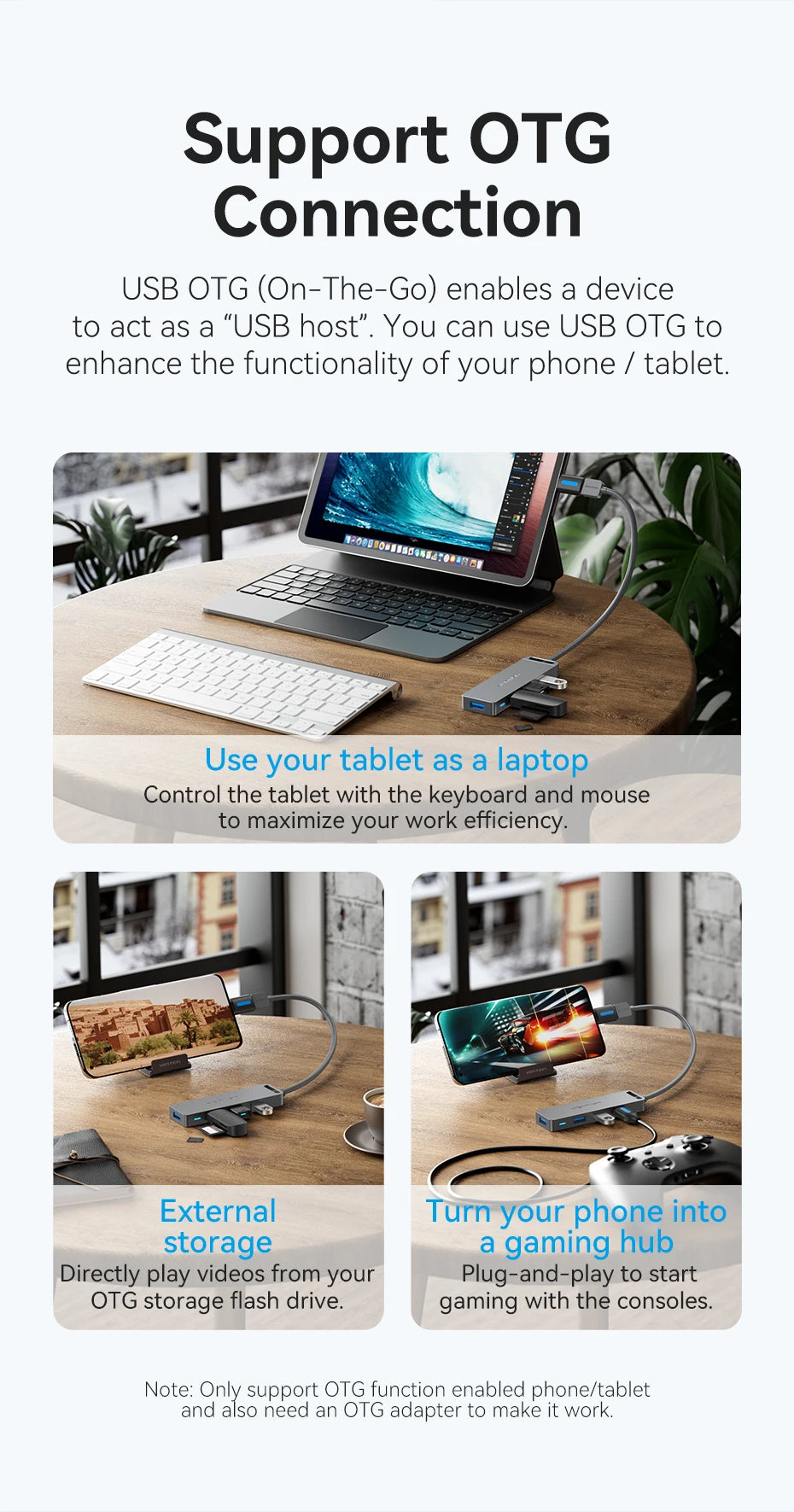 USB 3.0 Hub 4 Port Multi USB Hub for MacBook | Fast Data Transfer Plug and Play - ZOOMNSTORE