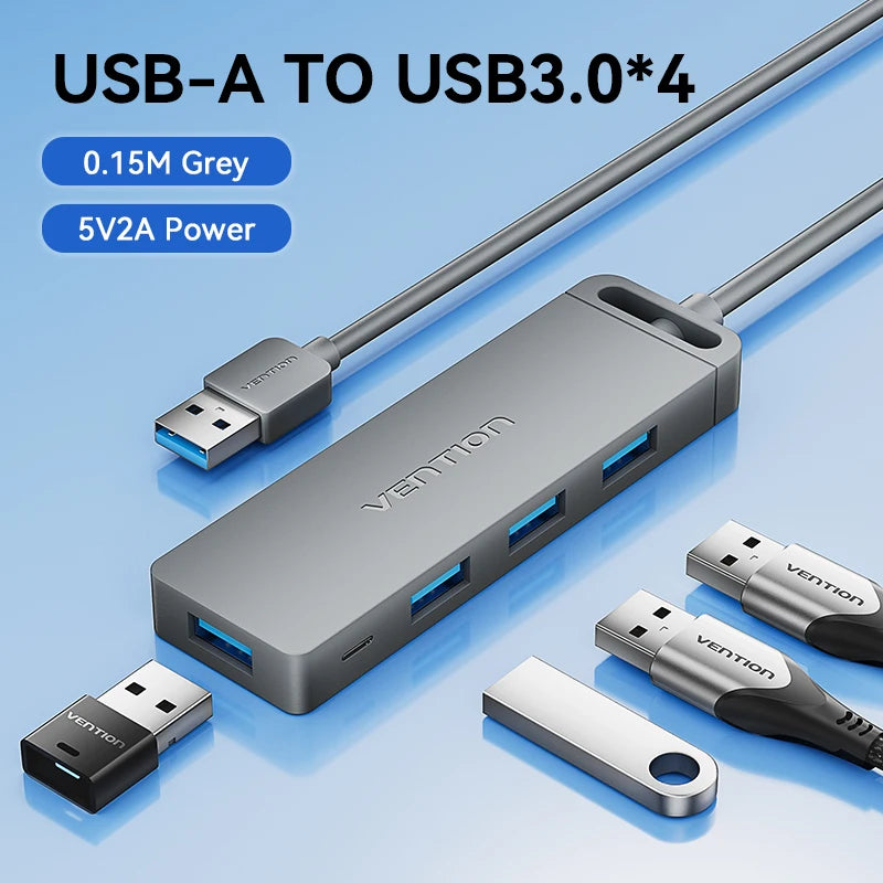USB 3.0 Hub 4 Port Multi USB Hub for MacBook | Fast Data Transfer Plug and Play - ZOOMNSTORE