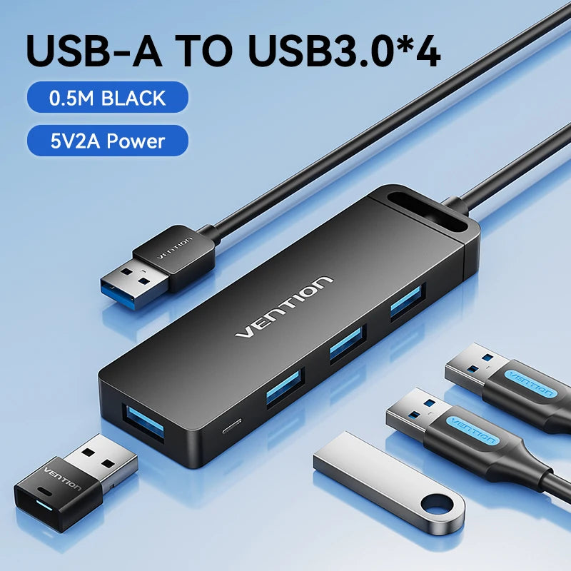 USB 3.0 Hub 4 Port Multi USB Hub for MacBook | Fast Data Transfer Plug and Play - ZOOMNSTORE