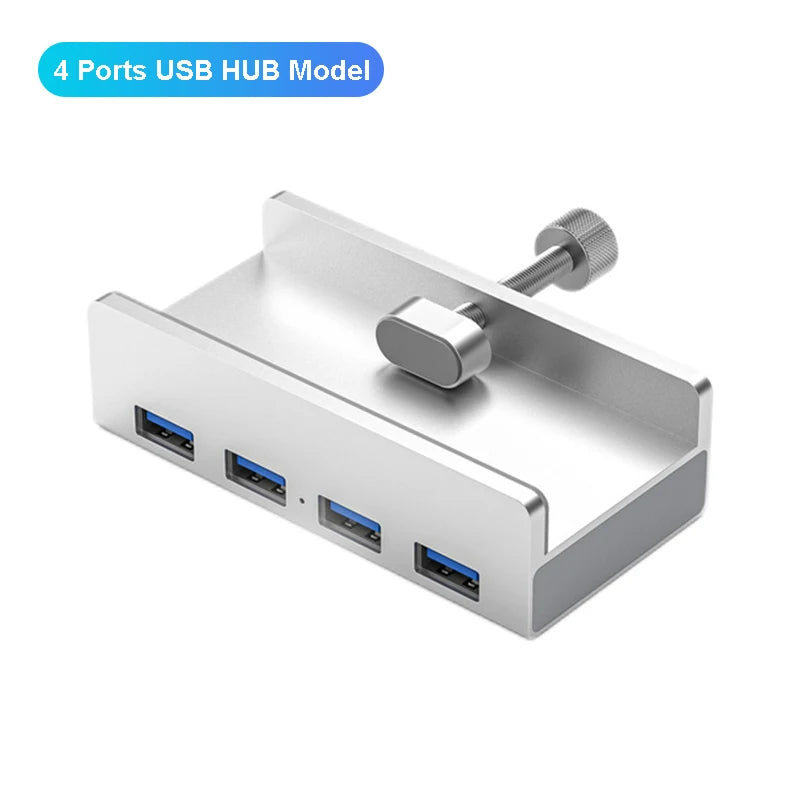 USB 3.0 Hub - 6-in-1 Aluminum Alloy Clip-On Multi USB Splitter with TF Card Slot - ZOOMNSTORE