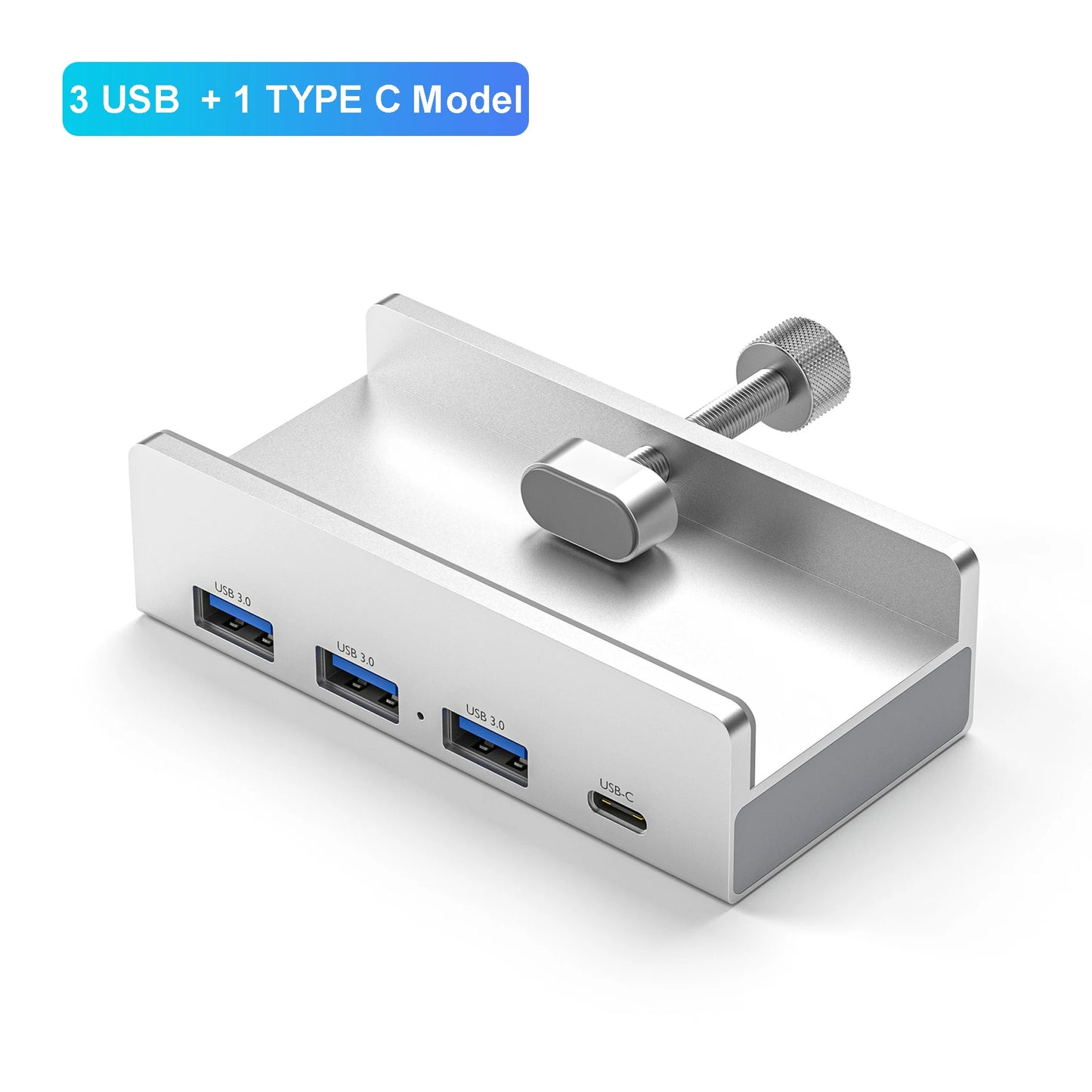 USB 3.0 Hub - 6-in-1 Aluminum Alloy Clip-On Multi USB Splitter with TF Card Slot - ZOOMNSTORE