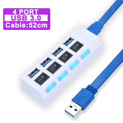 USB 3.0 Hub - 7 Port USB Hub with Switch | High Speed Multi Port USB Splitter Adapter - ZOOMNSTORE