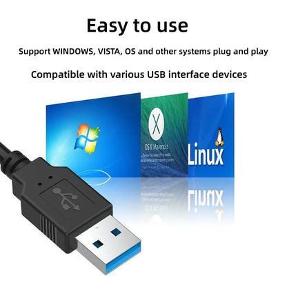 USB 3.0 Hub Portable 4-Port USB Charging Hub - High Speed Cable Extender - ZOOMNSTORE