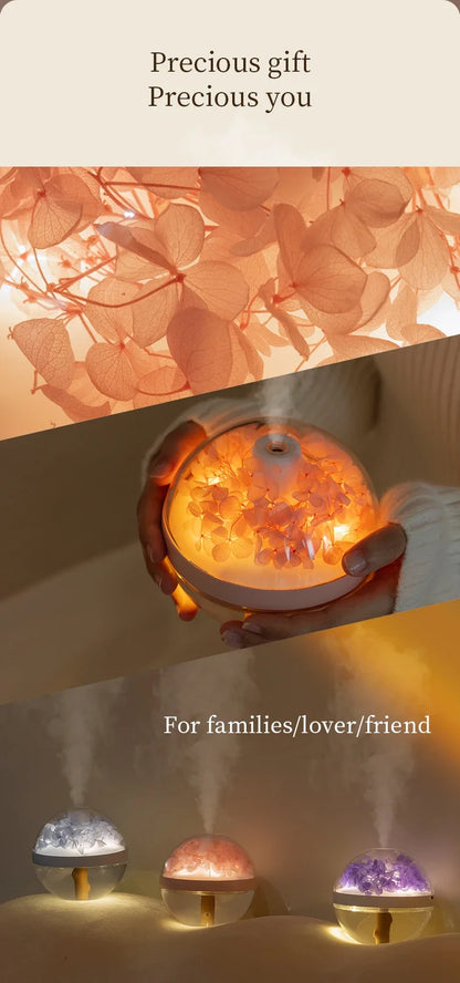 270ML USB Rechargeable Air Humidifier with LED Light - Home Hydration Mist Maker - ZOOMNSTORE