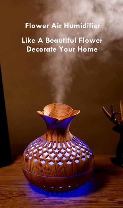 USB Air Humidifier - Mini Desktop 300ml Vase Shaped Humidifier With Colorful Night Lights - ZOOMNSTORE