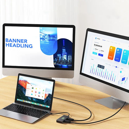 USB C 3.0 Hub - Type C Docking Station with 4K HDMI Adapter, Ethernet RJ45 & VGA Converter - ZOOMNSTORE