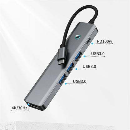 USB C 3.0 Hub - Type C Docking Station with 4K HDMI Adapter, Ethernet RJ45 & VGA Converter - ZOOMNSTORE