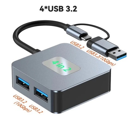 USB C 3.0 Hub - Type C Docking Station with 4K HDMI Adapter, Ethernet RJ45 & VGA Converter - ZOOMNSTORE