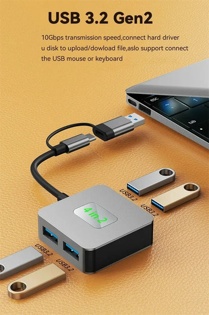 USB C 3.0 Hub - Type C Docking Station with 4K HDMI Adapter, Ethernet RJ45 & VGA Converter - ZOOMNSTORE