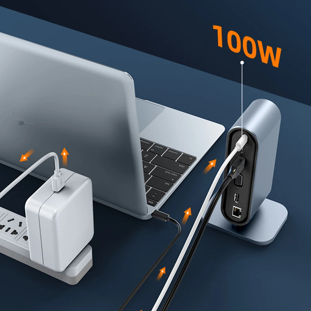 USB C Docking Station - 100W Power Delivery, 4K HDMI Adapter & USB 3.0 Hub for MacBook - ZOOMNSTORE