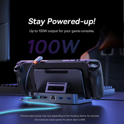 USB C Docking Station - 6-in-1 Type C Hub for Steam Deck & Nintendo Switch | 4K HDMI Adapter, Gigabit Ethernet - ZOOMNSTORE