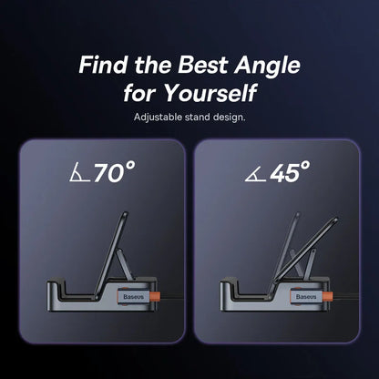 USB C Docking Station - 6-in-1 Type C Hub for Steam Deck & Nintendo Switch | 4K HDMI Adapter, Gigabit Ethernet - ZOOMNSTORE