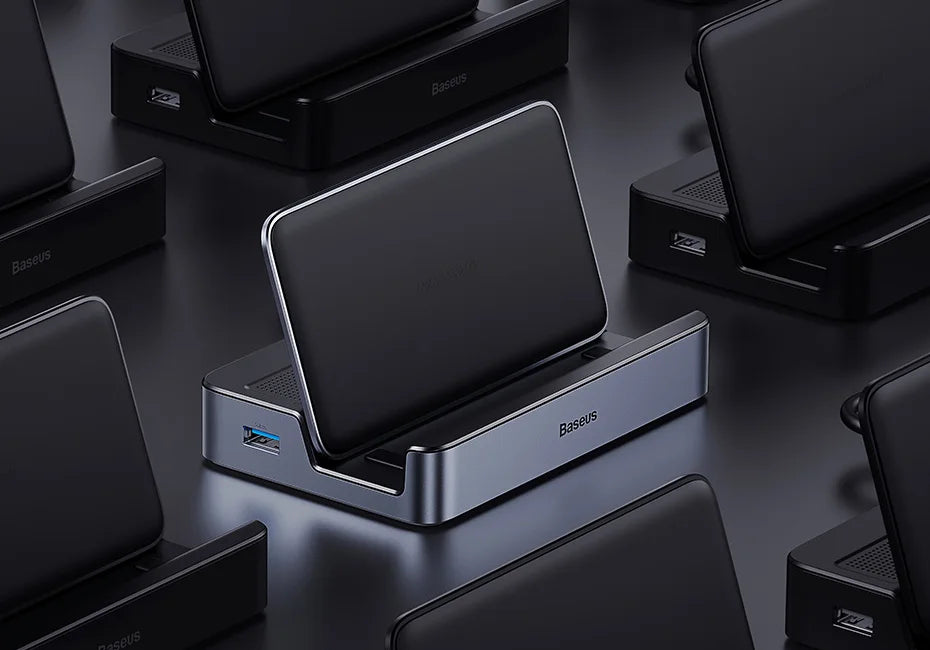 USB C Docking Station - 6-in-1 Type C Hub for Steam Deck & Nintendo Switch | 4K HDMI Adapter, Gigabit Ethernet - ZOOMNSTORE