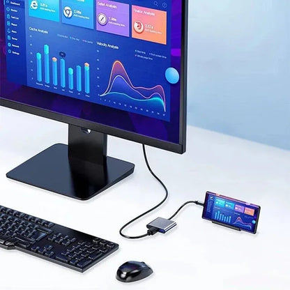 USB C Hub 3in1 Type C Adapter 4K HDMI Docking Station with PD Fast Charge - ZOOMNSTORE