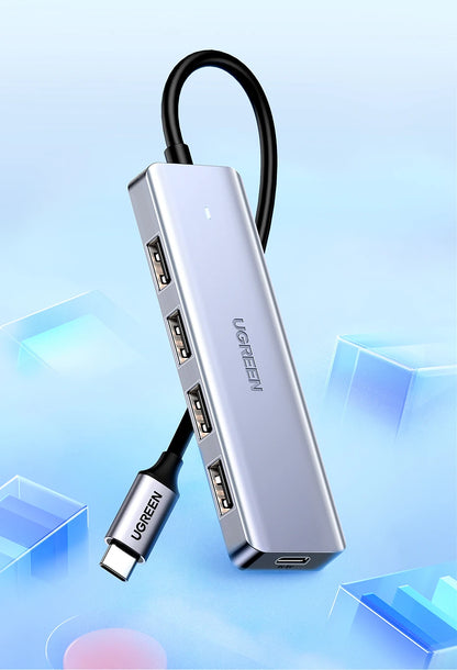 USB C Hub 4 Ports | Type C Adapter USB Hub Splitter with Ultra Thin Design for MacBook - ZOOMNSTORE