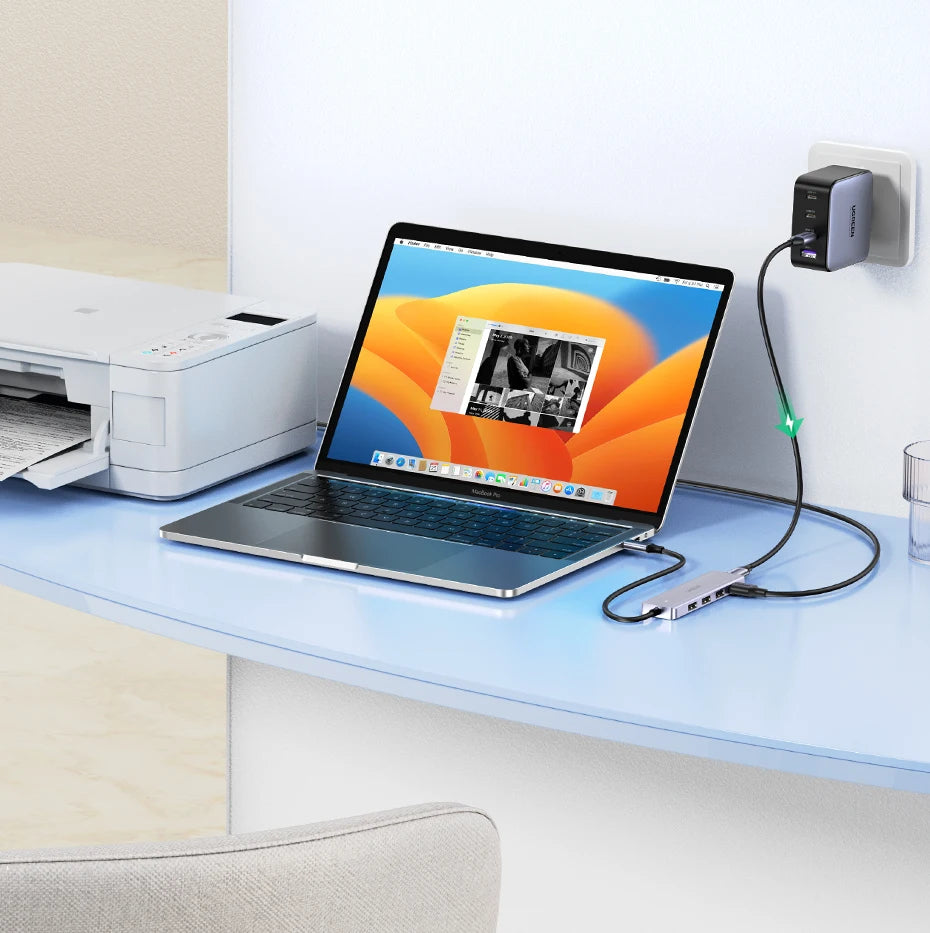 USB C Hub 4 Ports | Type C Adapter USB Hub Splitter with Ultra Thin Design for MacBook - ZOOMNSTORE