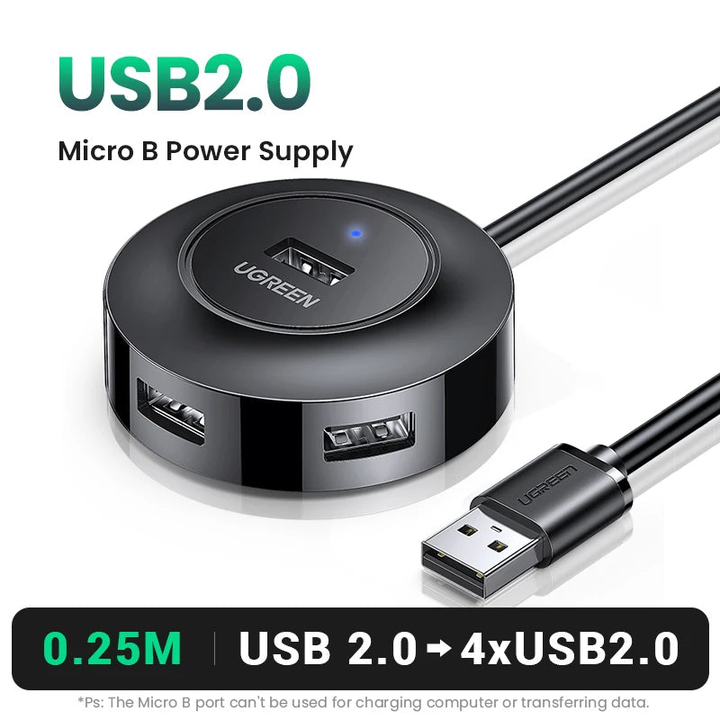 USB C Hub 4 Ports | Type C Adapter USB Hub Splitter with Ultra Thin Design for MacBook - ZOOMNSTORE