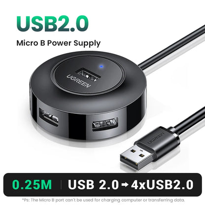 USB C Hub 4 Ports | Type C Adapter USB Hub Splitter with Ultra Thin Design for MacBook - ZOOMNSTORE