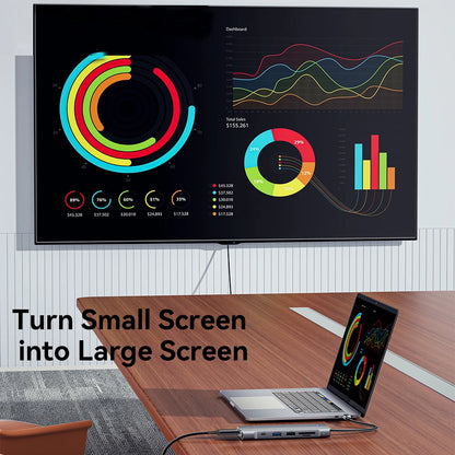 USB C Hub 8-in-1 Docking Station With M.2 SSD, 4K HDMI Output & SD Card Reader - ZOOMNSTORE