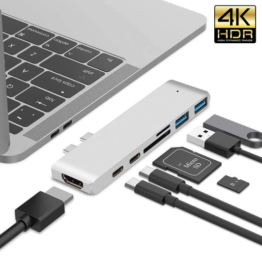 USB C Hub HDMI Adapter - Thunderbolt 3 Multiport Docking Station with 4K Output - ZOOMNSTORE