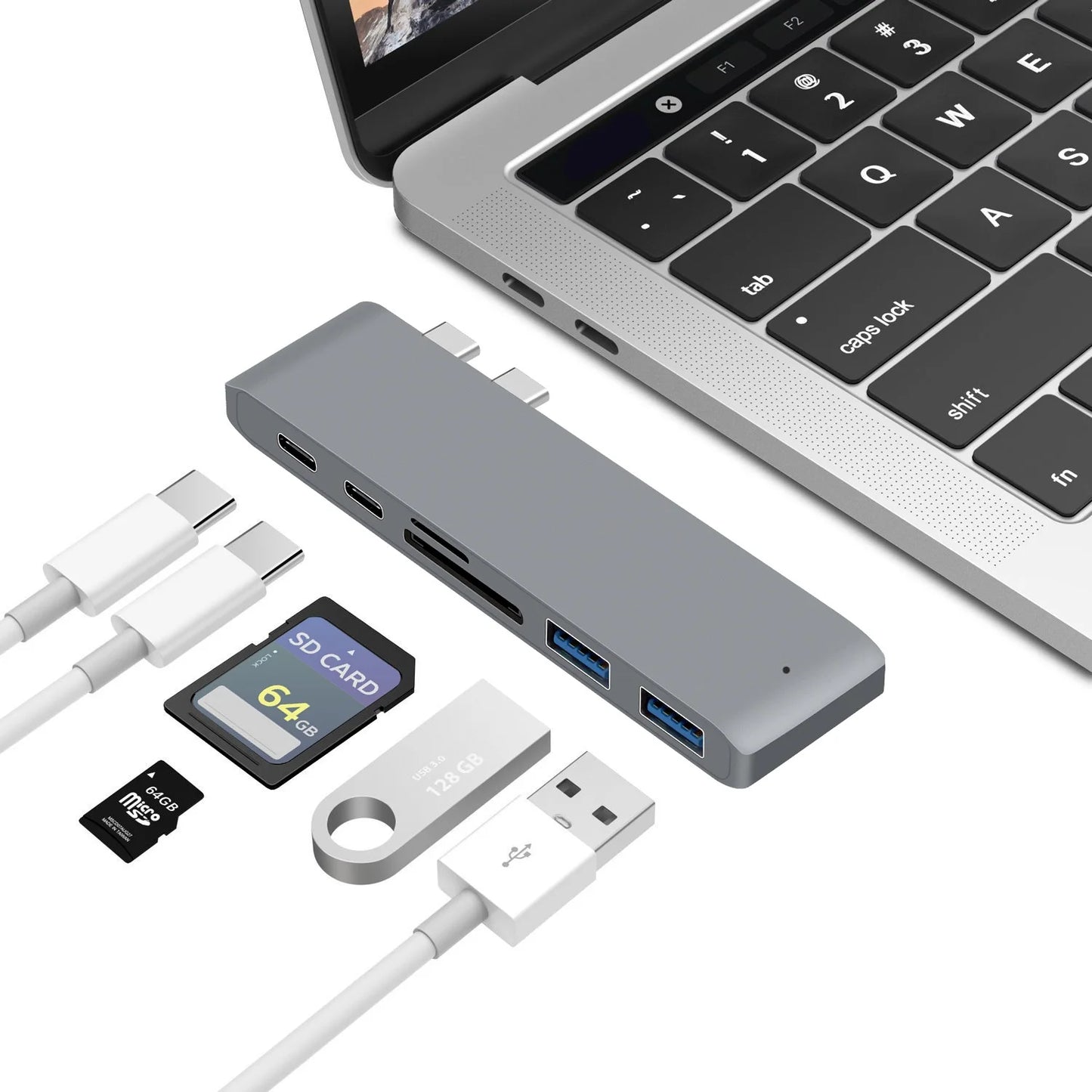 USB C Hub HDMI Adapter - Thunderbolt 3 Multiport Docking Station with 4K Output - ZOOMNSTORE