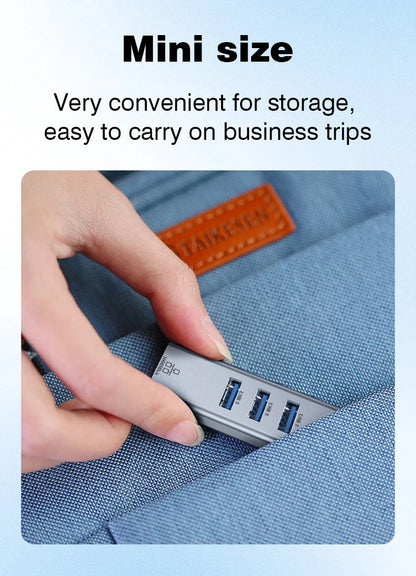 USB C Hub | Type C Docking Station with Gigabit Network Card & 1000Mbps Ethernet Adapter - ZOOMNSTORE