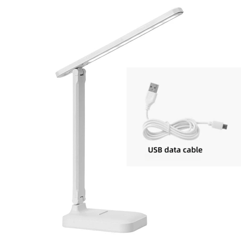 USB Rechargeable Folding Table Lamp - Dimmable LED Eye Protection Light for Reading and Study - ZOOMNSTORE
