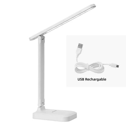 USB Rechargeable Folding Table Lamp - Dimmable LED Eye Protection Light for Reading and Study - ZOOMNSTORE