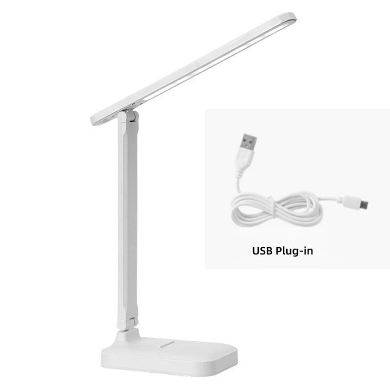 USB Rechargeable Folding Table Lamp - Dimmable LED Eye Protection Light for Reading and Study - ZOOMNSTORE