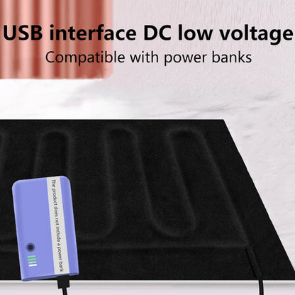 USB Heating Pad - Carbon Fiber Electric Soft Cushion Heater for Winter Vest Warmer - ZOOMNSTORE