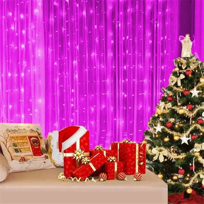 USB LED Curtain Lights - 3/6M Holiday Wedding Garland with Remote Control - ZOOMNSTORE